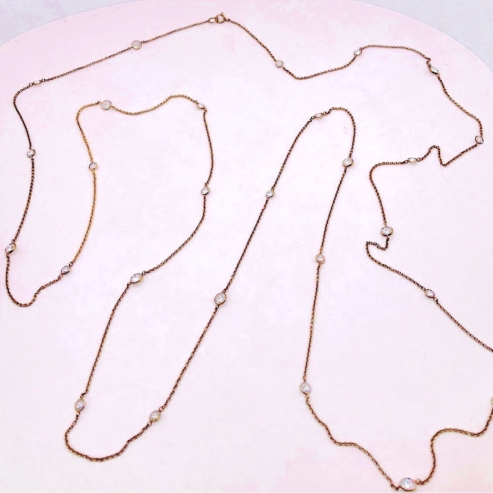 JCM 925 Silver and Gold Plated Station Necklace